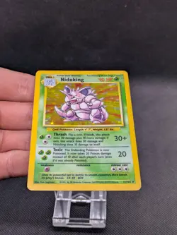 Nidoking 11/102 Base Set Holo Rare Pokemon WOTC LP/Played - Image 3