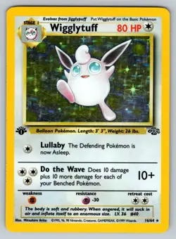 Wigglytuff 16/64 Rare Jungle Holo 1st Edition Pokemon - Image 1
