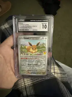 🔥2025 Prismatic Evolutions EEVEE Pokemon Day Promo 074/131 Holo CGC 10 GEM MINT - Image 2