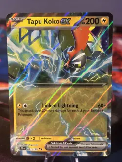 2025 POKEMON JTG EN-JOURNEY TOGETHER 051 TAPU KOKO EX NM/M - Image 1