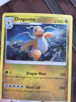 Pokemon Dragonite 96/149 Sun and Moon Cosmos Holo w/ SWIRL - NM+ - Image 4