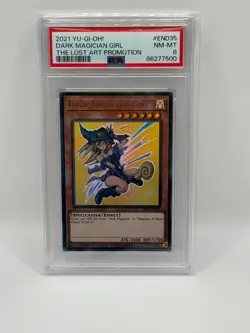 2021 YU-GI-OH! THE LOST ART PROMOTION #EN035 DARK MAGICIAN GIRL PSA 8 - Image 1