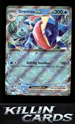 Greninja ex 041/142 Pokemon Double Rare SV07: Stellar Crown Card NM - Image 1