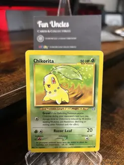 Chikorita 54/111 2000 Neo Genesis Pokemon Card TCG Vintage WOTC MP - Image 1