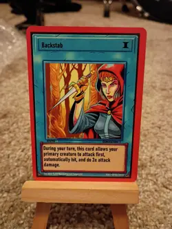 Backstab 023/150 LEGENDARY Ward Trading Card Game TCG 2nd Edition Gen 1 NM - Image 1
