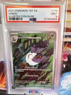 Arbok 176/162 PSA 9 Mint Holo Temporal Forces Pokemon Card - Image 1