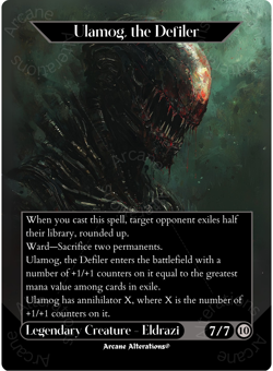 Ulamog, the Defiler - Full Art Altered Art Custom Proxy Cards - Image 1