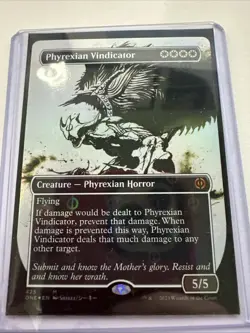 Phyrexian Vindicator (Showcase) (Step-and-Compleat Foil) Phyrexia: All Will... - Image 1