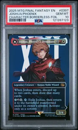 Joshua, Phoenix's Dominant - #397 - Borderless - Foil - Final Fantasy - PSA 10 - Image 3