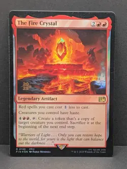 The Fire Crystal Prerelease Foil Final Fantasy 3 FFIII MTG Magic Gathering LP - Image 1