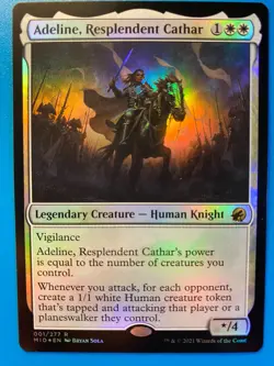 MTG 1x FOIL Adeline, Resplendent Cathar # 1 Innistrad: Midnight Hunt Magic x1 NM - Image 1