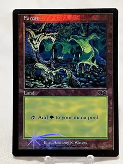 Forest - (1999) Arena Promos Foil ~LP~ Magic The Gathering MTG Small Print Error - Image 1