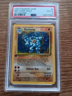 Pokemon Machamp Base Set 1st Edition Holo 8/102 PSA 4 1999 - Image 5