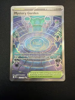 Pokemon TCG Mystery Garden Trainer Holo Card Mega Evolution 172/132 - Image 1