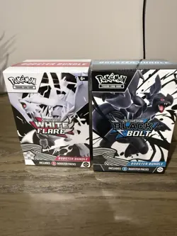 Pokemon New Factory sealed Black Bolt And White Flare Booster Bundle Set of 2 - Image 1