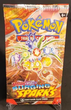 Pokemon TCG Scarlet & Violet Surging Sparks - 1 Booster Pack - 10 Cards - Image 1