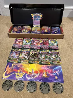 Pokemon TCG: Kanto Power Mini Tin 5-Pack Bundle EVOLVING SKIES & FUSION STRIKE - Image 1