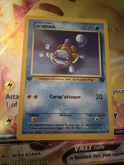 Carapuce Squirtle 68/82 1st Edition French Team Rocket Pokemon LP Light Play - Image 1