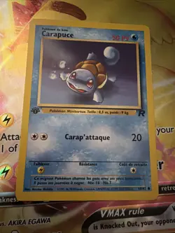 Carapuce Squirtle 68/82 1st Edition French Team Rocket Pokemon LP Light Play - Image 2