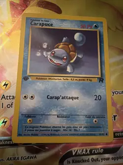 Carapuce Squirtle 68/82 1st Edition French Team Rocket Pokemon LP Light Play - Image 3