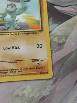 Pokemon TCG Machop Base Set 52/102 Regular LP. - Image 5