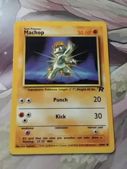 Pokemon TCG Machop Team Rocket 59/82 Regular LP. - Image 1