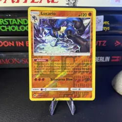 Lucario 71/147 - Burning Shadows - Reverse Holo Pokemon Card - Near Mint - Image 1