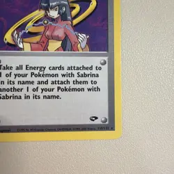 Pokemon TCG Sabrina 110/132 Rare Gym Challenge LP - Image 3