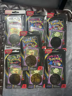 Pokemon TCG Phantasmal Flames 7x Lot Blister packs (3 Whimsicott 4 Cottonee) - Image 1