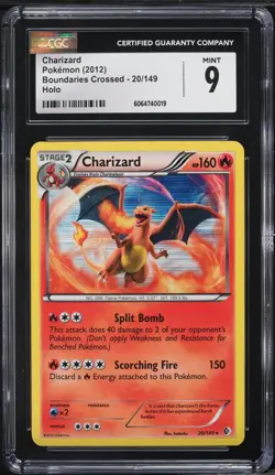 CGC 9 Charizard Holo Rare Boundaries Crossed 2012 Pokemon Card #20 - Image 1