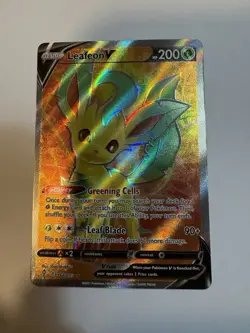 Leafeon V (Full Art) 166/203 Pokemon Ultra Rare SWSH07: Evolving Skies Card NM - Image 1