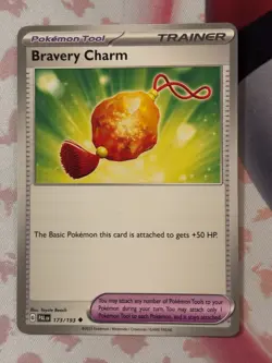 Bravery Charm - Pokemon TCG Paldea Evolved 173/193 - Trainer Pokemon Tool - LP - Image 1