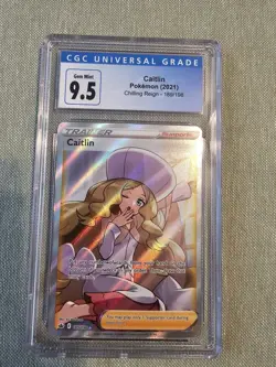 Pokemon CGC 9.5 Caitlin Full Art Trainer Chilling Reign 189/198 Ultra Rare - Image 1