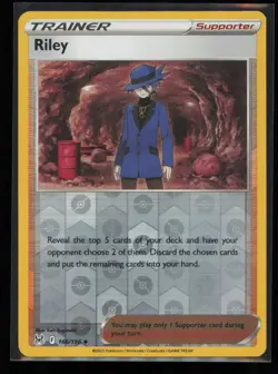 Riley 166/196 Pokemon Lost Origin Uncommon Near Mint Reverse Holo - Image 1