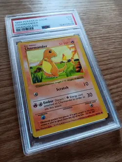 Pokemon Charmander Base Set Shadowless 46/102 PSA 5 1999 Wizards of the Coast - Image 1