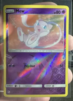 Pokemon 2019 Hidden Fates Mew 32/68 Reverse Holo Rare NM - Image 1
