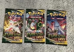 Pokemon Evolving Skies Booster Packs Lot of 3 Sylveon Rayquaza English - Image 1