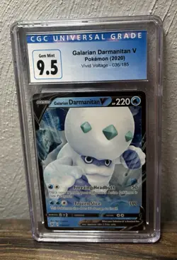 Galarian Darmanitan V Pokemon 2020-Vivid Voltage-036/185 CGC Grade Gem Mint 9.5 - Image 1
