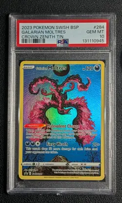 2019 Pokemon SSW&SH Black Star Promos Galarian Moltres PSA 10 Gem Mint #284 - Image 1