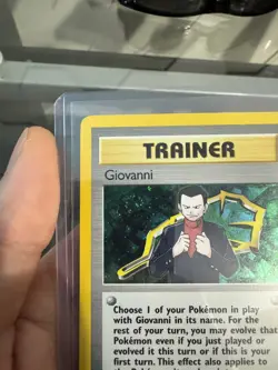 Pokemon TCG Gym Challenge LP Giovanni Trainer Holo 18/132 RARE SWIRL - Image 3