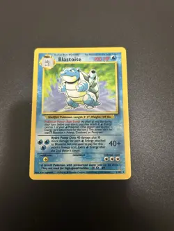 POKEMON BASE SET BLASTOISE HOLO 2/102 MODERATELY PLAYED - Image 1
