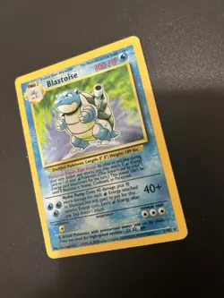 POKEMON BASE SET BLASTOISE HOLO 2/102 MODERATELY PLAYED - Image 3
