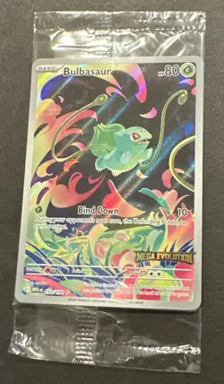 2025 POKEMON MEGA EVOLUTION BULBASAUR ILLUSTRATION RARE PROMO! - Image 1