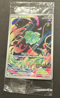 2025 POKEMON MEGA EVOLUTION BULBASAUR ILLUSTRATION RARE PROMO! - Image 2