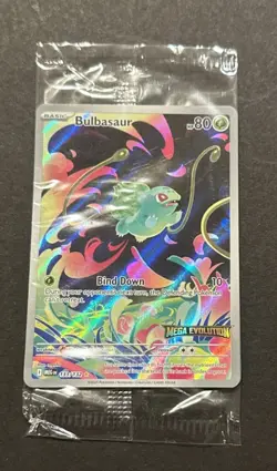 2025 POKEMON MEGA EVOLUTION BULBASAUR ILLUSTRATION RARE PROMO!! - Image 4