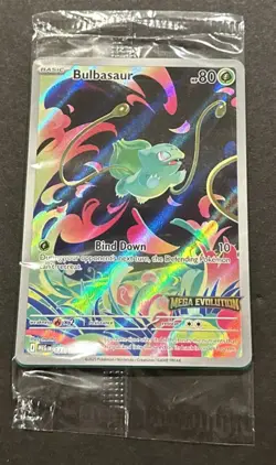 2025 POKEMON MEGA EVOLUTION BULBASAUR ILLUSTRATION RARE PROMO!! - Image 1