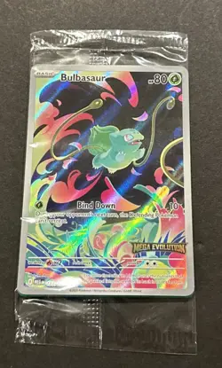 2025 POKEMON MEGA EVOLUTION BULBASAUR ILLUSTRATION RARE PROMO!! - Image 2