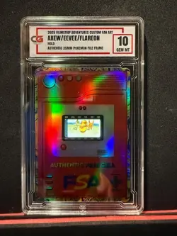 🔥EEVEE FLAREON 35MM RARE FILM FRAME CELL FROM POKEMON THE MOVIE 2000 CG 10 🔥 - Image 1