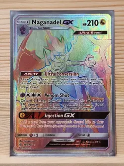 Naganadel GX 249/236 Secret Rare Rainbow Pokemon 2019 Unified Minds - Image 1