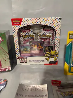 Pokemon TCG Scarlet & Violet 151 Alakazam ex Collection Box + Sealed Lot - Image 2